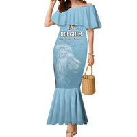 Custom Belgium Football We are Champions Mermaid Dress Blue Style Come on De Rode Duivels