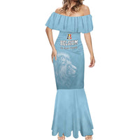 Custom Belgium Football We are Champions Mermaid Dress Blue Style Come on De Rode Duivels