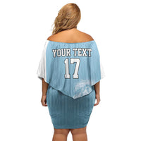 Custom Belgium Football We are Champions Off Shoulder Short Dress Blue Style Come on De Rode Duivels