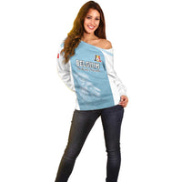 Custom Belgium Football We are Champions Off Shoulder Sweater Blue Style Come on De Rode Duivels