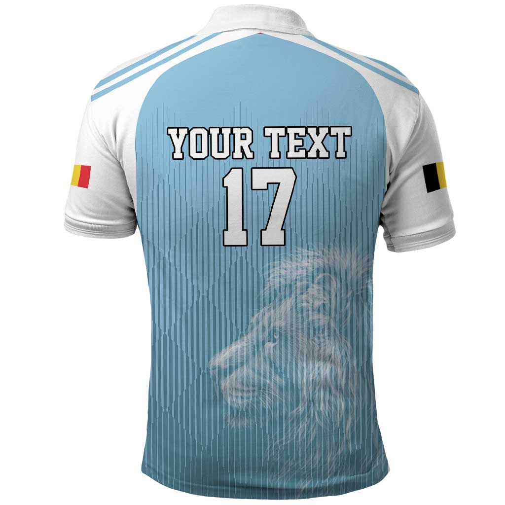 Custom Belgium Football We are Champions Polo Shirt Blue Style Come on De Rode Duivels