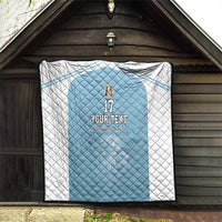 Custom Belgium Football We are Champions Quilt Blue Style Come on De Rode Duivels