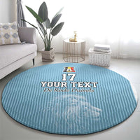 Custom Belgium Football We are Champions Round Carpet Blue Style Come on De Rode Duivels