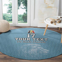 Custom Belgium Football We are Champions Round Carpet Blue Style Come on De Rode Duivels