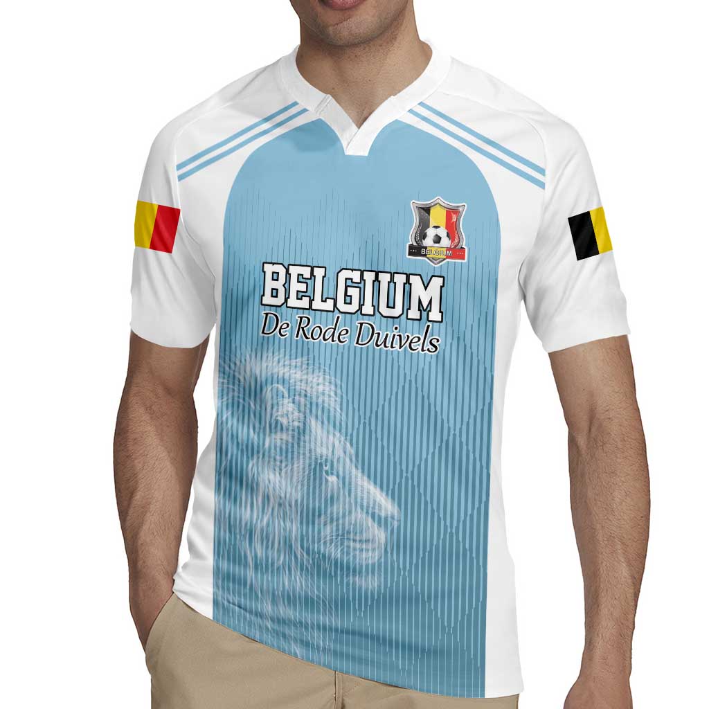 Custom Belgium Football We are Champions Rugby Jersey Blue Style Come on De Rode Duivels