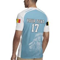 Custom Belgium Football We are Champions Rugby Jersey Blue Style Come on De Rode Duivels