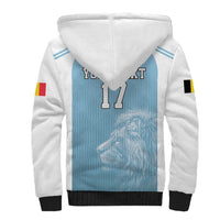 Custom Belgium Football We are Champions Sherpa Hoodie Blue Style Come on De Rode Duivels