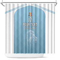 Custom Belgium Football We are Champions Shower Curtain Blue Style Come on De Rode Duivels