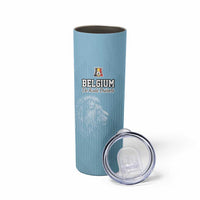 Custom Belgium Football We are Champions Skinny Tumbler Blue Style Come on De Rode Duivels