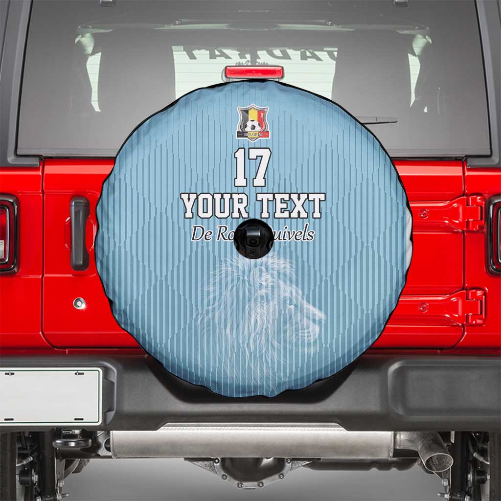 Custom Belgium Football We are Champions Spare Tire Cover Blue Style Come on De Rode Duivels