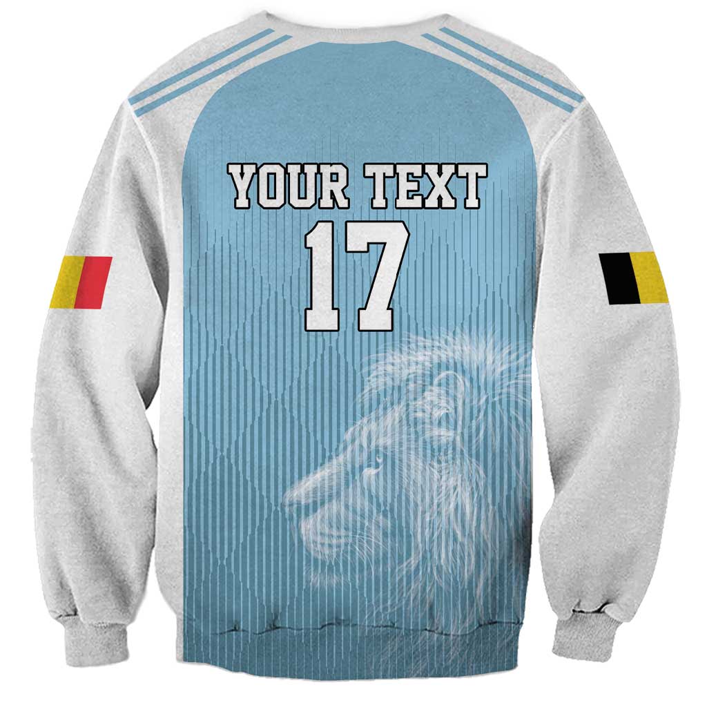 Custom Belgium Football We are Champions Sweatshirt Blue Style Come on De Rode Duivels