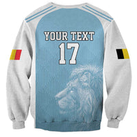 Custom Belgium Football We are Champions Sweatshirt Blue Style Come on De Rode Duivels