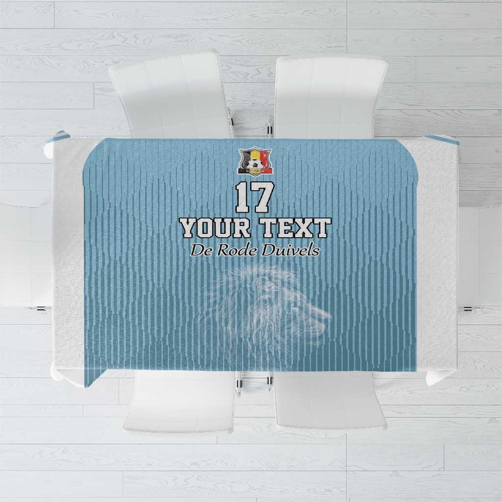 Custom Belgium Football We are Champions Tablecloth Blue Style Come on De Rode Duivels