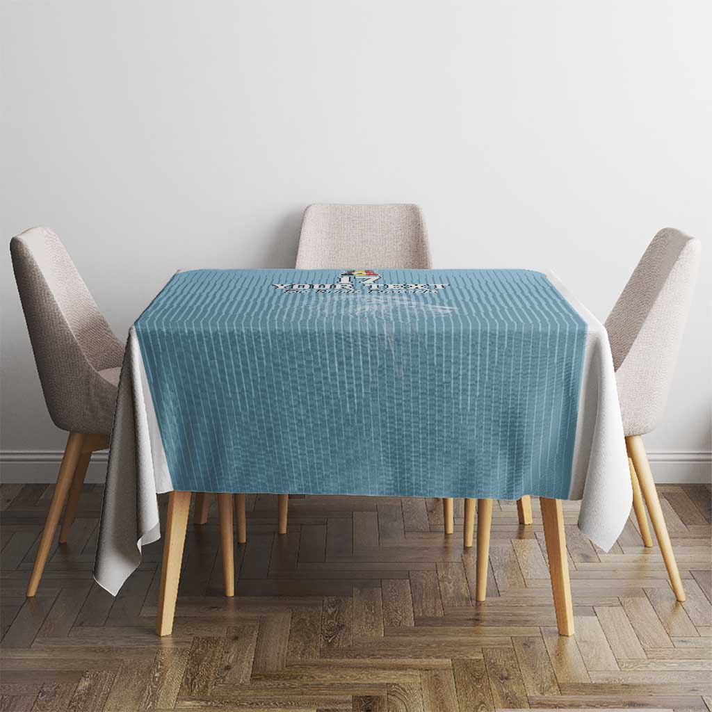 Custom Belgium Football We are Champions Tablecloth Blue Style Come on De Rode Duivels