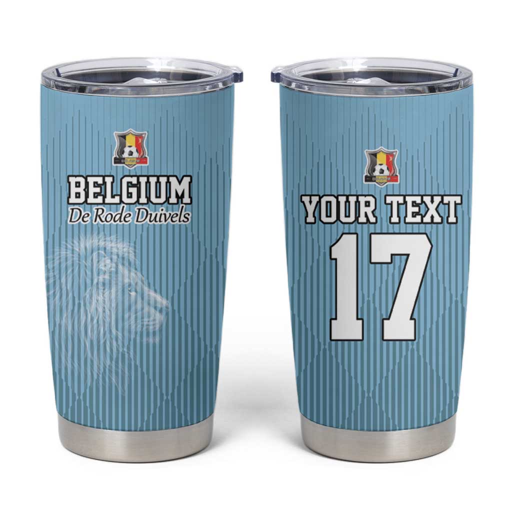 Custom Belgium Football We are Champions Tumbler Cup Blue Style Come on De Rode Duivels