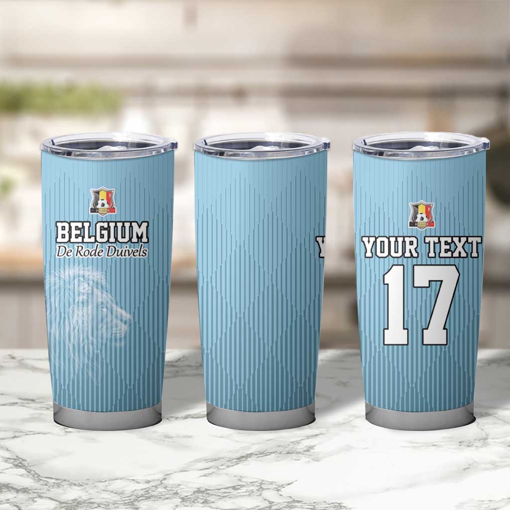 Custom Belgium Football We are Champions Tumbler Cup Blue Style Come on De Rode Duivels