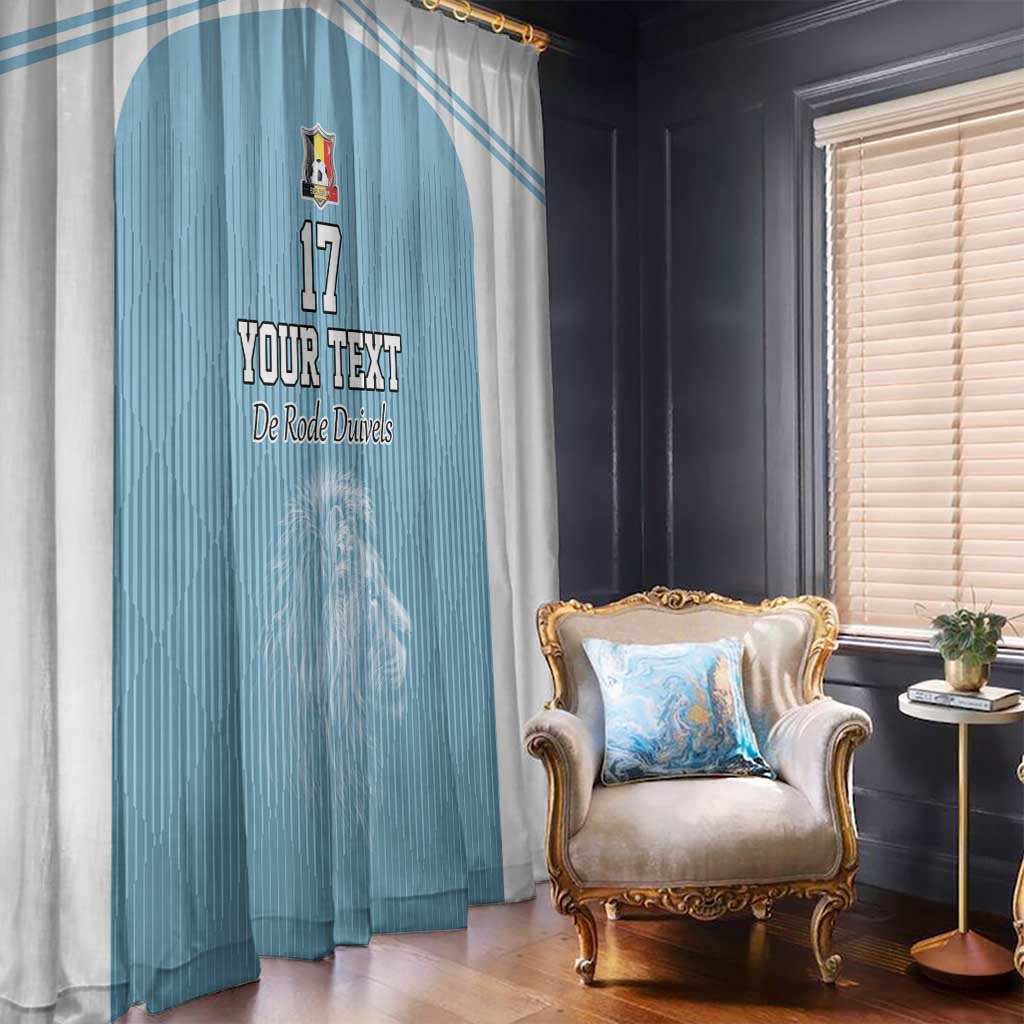 Custom Belgium Football We are Champions Window Curtain Blue Style Come on De Rode Duivels