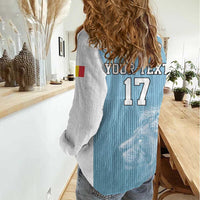 Custom Belgium Football We are Champions Women Casual Shirt Blue Style Come on De Rode Duivels