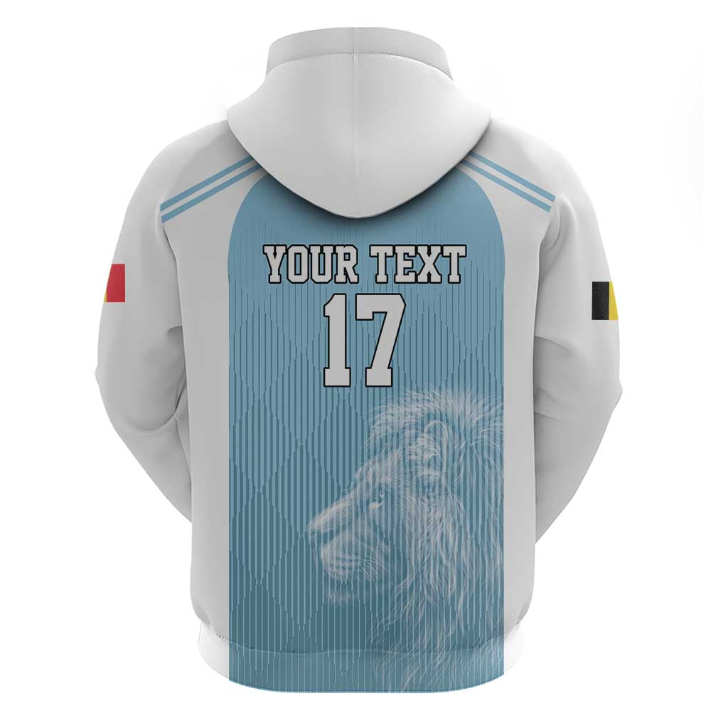 Custom Belgium Football We are Champions Zip Hoodie Blue Style Come on De Rode Duivels