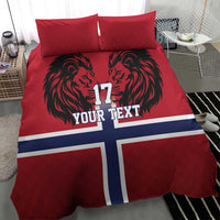 Custom Norway Football Bedding Set Lion Sporty Style