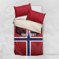 Custom Norway Football Bedding Set Lion Sporty Style