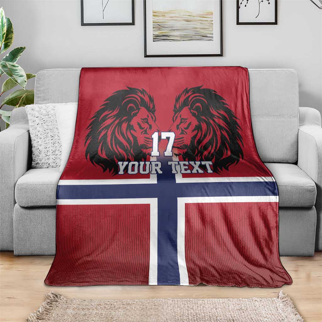 Custom Norway Football Blanket Lion Sporty Style