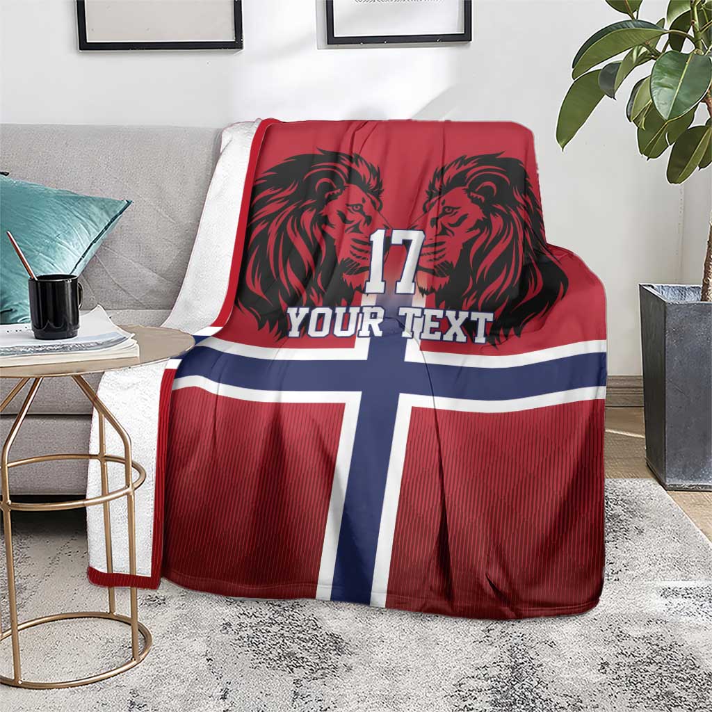 Custom Norway Football Blanket Lion Sporty Style