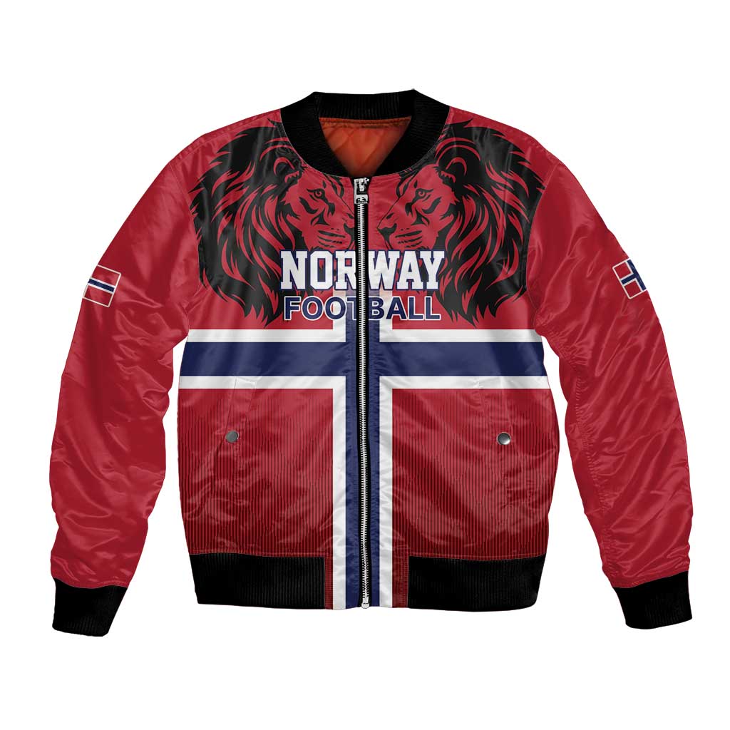 Custom Norway Football Bomber Jacket Lion Sporty Style