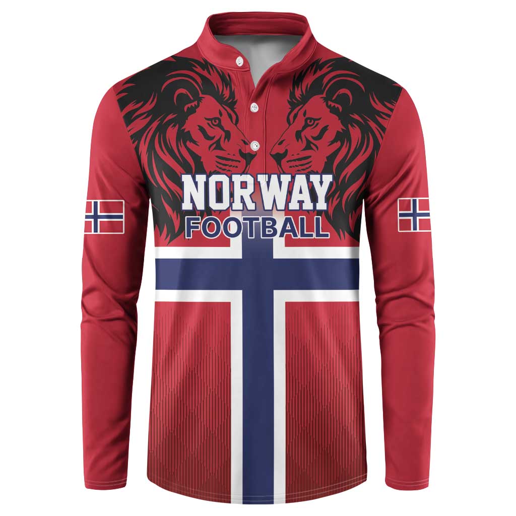 Custom Norway Football Button Sweatshirt Lion Sporty Style