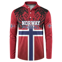 Custom Norway Football Button Sweatshirt Lion Sporty Style
