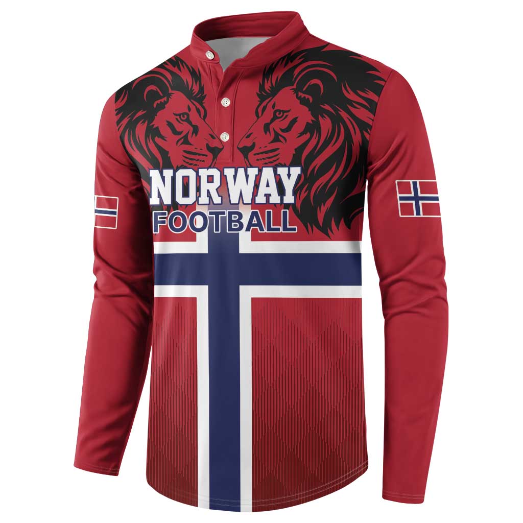 Custom Norway Football Button Sweatshirt Lion Sporty Style