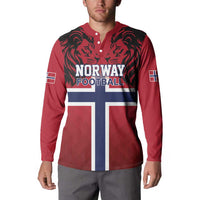 Custom Norway Football Button Sweatshirt Lion Sporty Style