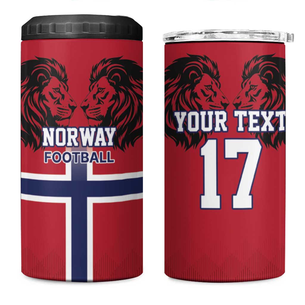 Custom Norway Football 4 in 1 Can Cooler Tumbler Lion Sporty Style