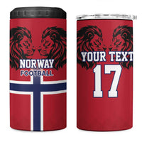 Custom Norway Football 4 in 1 Can Cooler Tumbler Lion Sporty Style