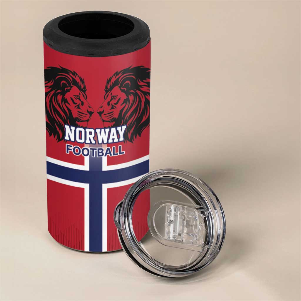 Custom Norway Football 4 in 1 Can Cooler Tumbler Lion Sporty Style