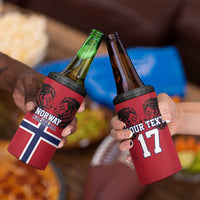 Custom Norway Football 4 in 1 Can Cooler Tumbler Lion Sporty Style