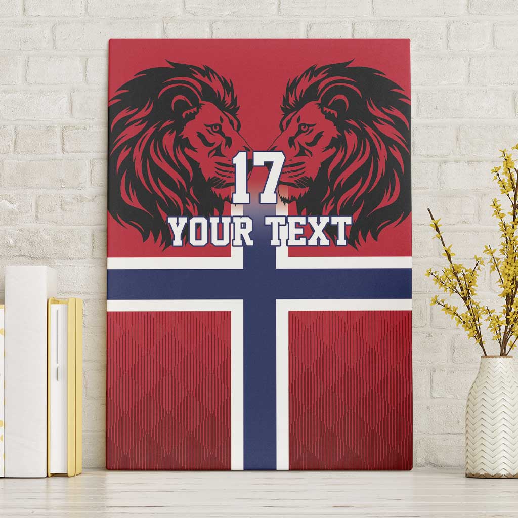 Custom Norway Football Canvas Wall Art Lion Sporty Style