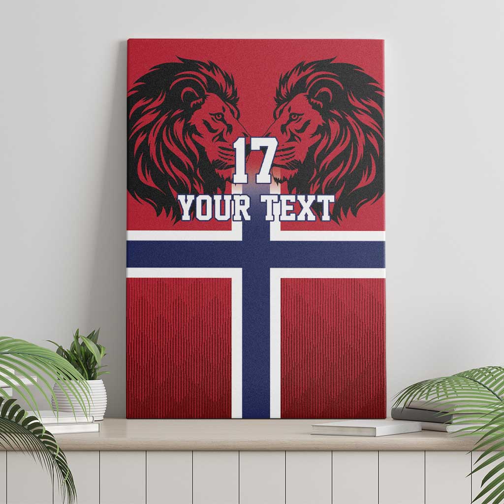 Custom Norway Football Canvas Wall Art Lion Sporty Style