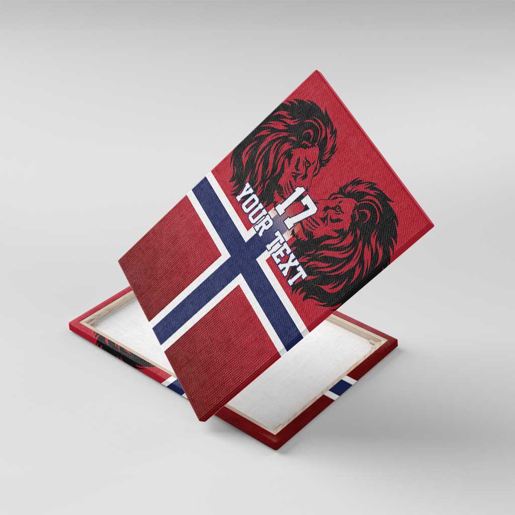 Custom Norway Football Canvas Wall Art Lion Sporty Style