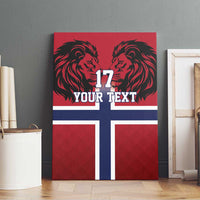 Custom Norway Football Canvas Wall Art Lion Sporty Style