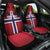 Custom Norway Football Car Seat Cover Lion Sporty Style