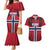 Custom Norway Football Couples Matching Mermaid Dress and Hawaiian Shirt Lion Sporty Style