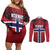 Custom Norway Football Couples Matching Off Shoulder Short Dress and Long Sleeve Button Shirt Lion Sporty Style