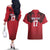 Custom Norway Football Couples Matching Off The Shoulder Long Sleeve Dress and Hawaiian Shirt Lion Sporty Style