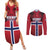 Custom Norway Football Couples Matching Summer Maxi Dress and Long Sleeve Button Shirt Lion Sporty Style