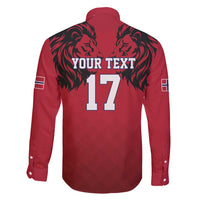 Custom Norway Football Family Matching Long Sleeve Bodycon Dress and Hawaiian Shirt Lion Sporty Style