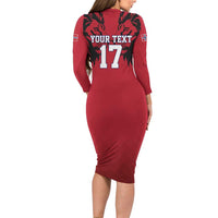 Custom Norway Football Family Matching Long Sleeve Bodycon Dress and Hawaiian Shirt Lion Sporty Style