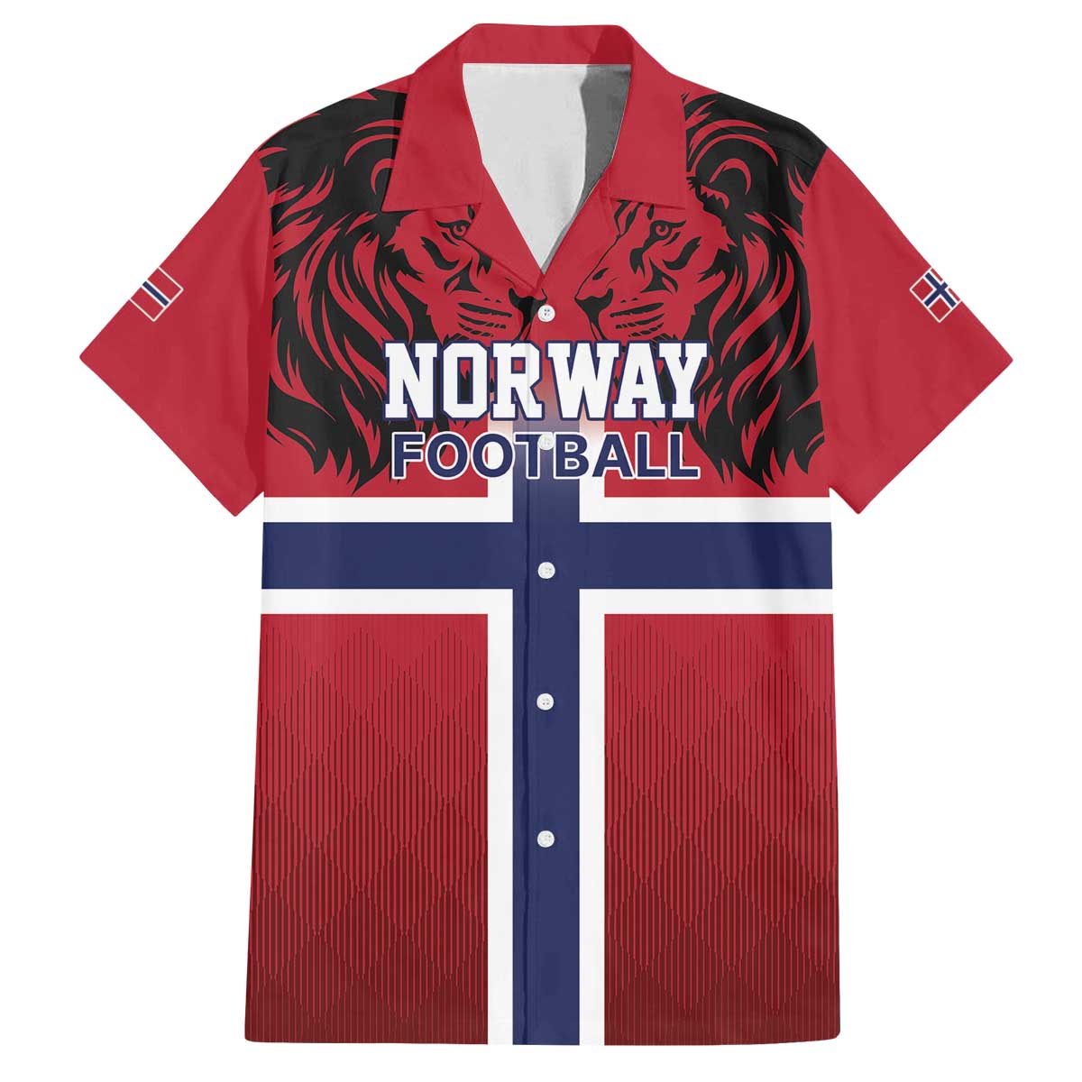 Custom Norway Football Family Matching Off The Shoulder Long Sleeve Dress and Hawaiian Shirt Lion Sporty Style
