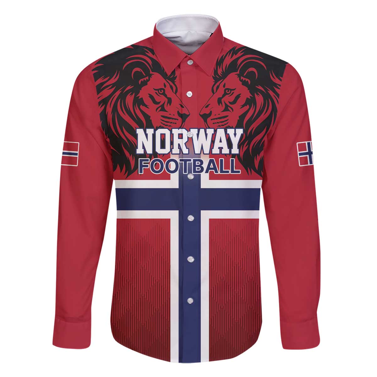 Custom Norway Football Family Matching Off The Shoulder Long Sleeve Dress and Hawaiian Shirt Lion Sporty Style