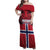 Custom Norway Football Family Matching Off Shoulder Maxi Dress and Hawaiian Shirt Lion Sporty Style